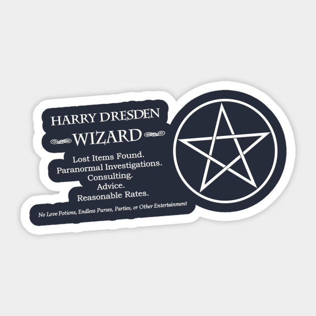 Dresden Files - Harry's Card Sticker by Fadelias